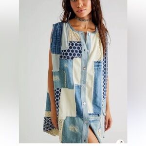 We the Free Patchwork lace tunic/ dress NWT in xs